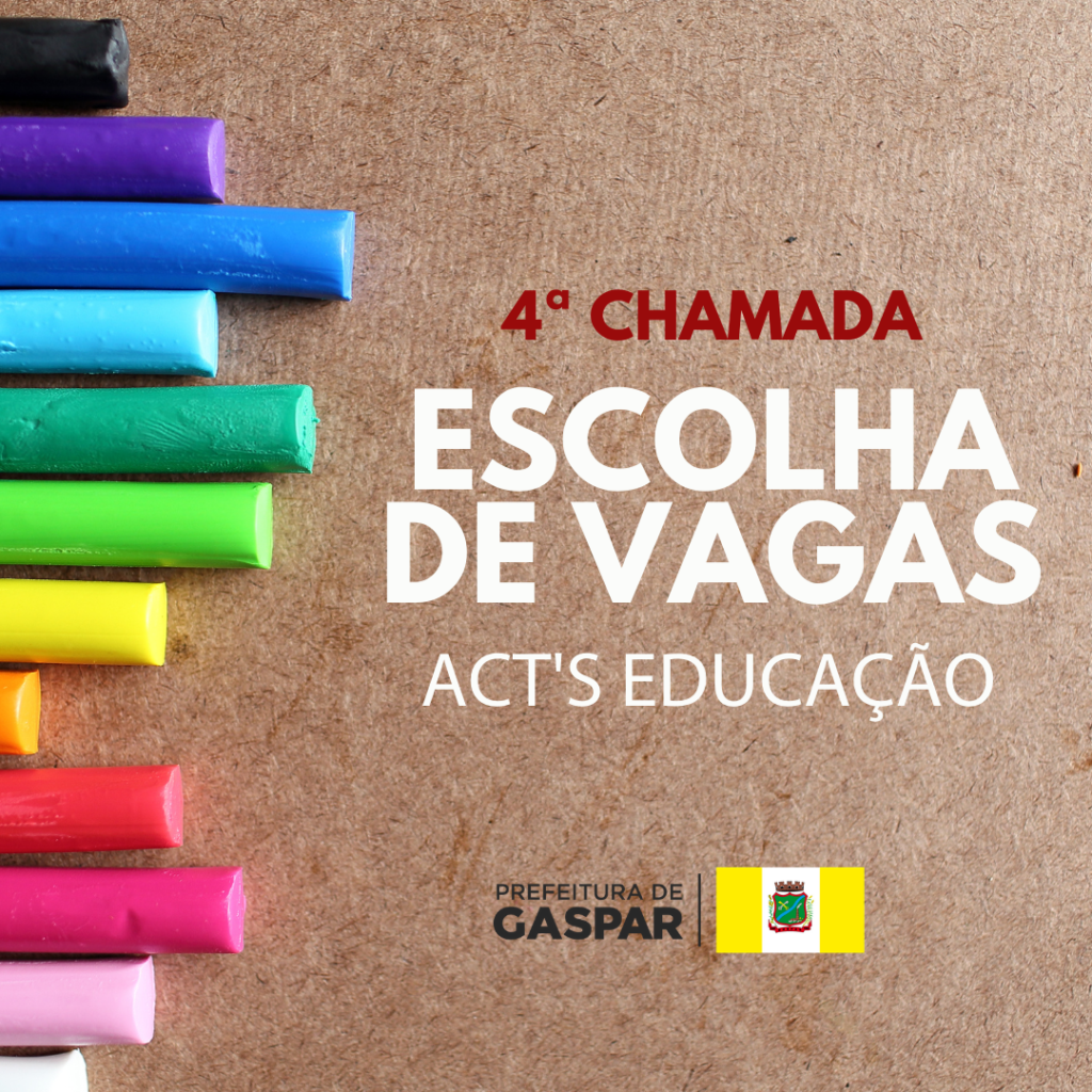 Gaspar convoca ACT’s da Educação para escolha de vaga Município de Gaspar